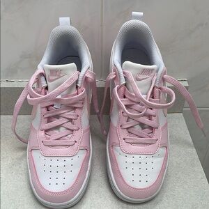 Nike Women's Pink and White Sneakers